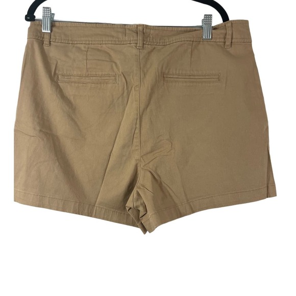 NWT Size 14 NY & Company Women Khaki Tan Shorts Style 4626 Casual Summer - Picture 2 of 5